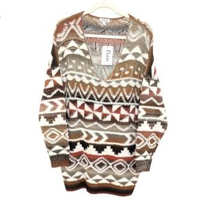 New Paris Hues Sweater Womens XL Aztec Boho Southwestern Fair Isle Cozy Comfy